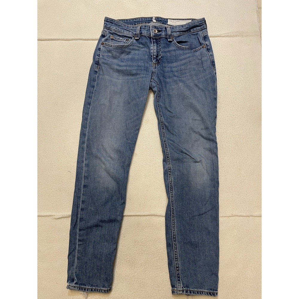 Rag & Bone Dre Low Rise Slim Boyfriend Womens Size 25 Jeans Medium Wash Denim